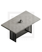 Mesa comedor, pino y acero