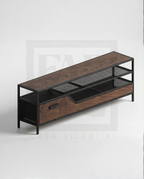 Rack de TV ESS, pino y acero
