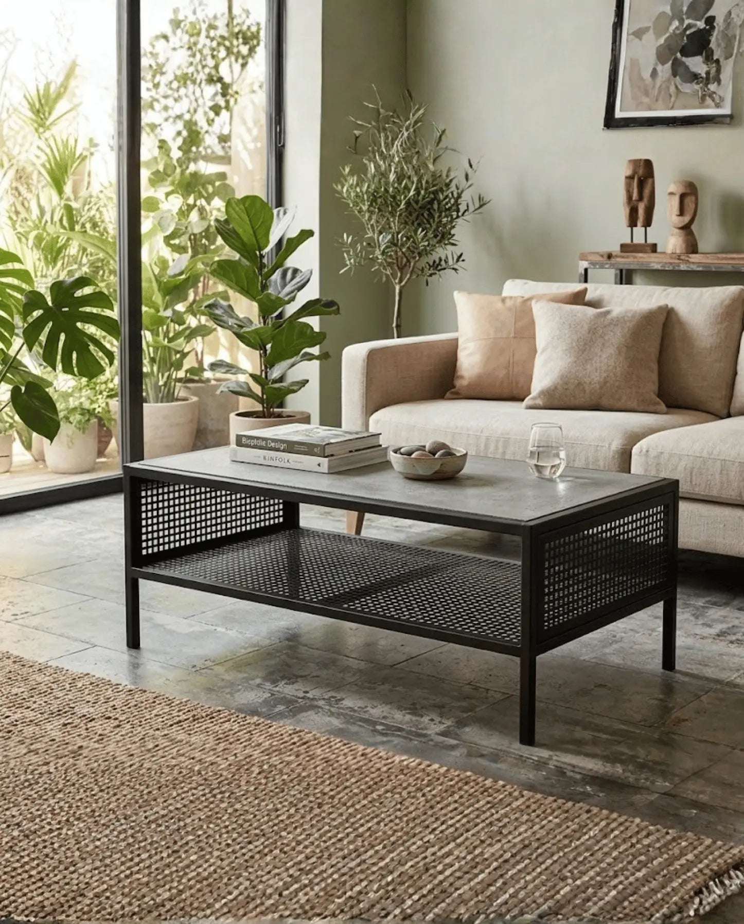 Mesa de centro ARM, madera y acero
