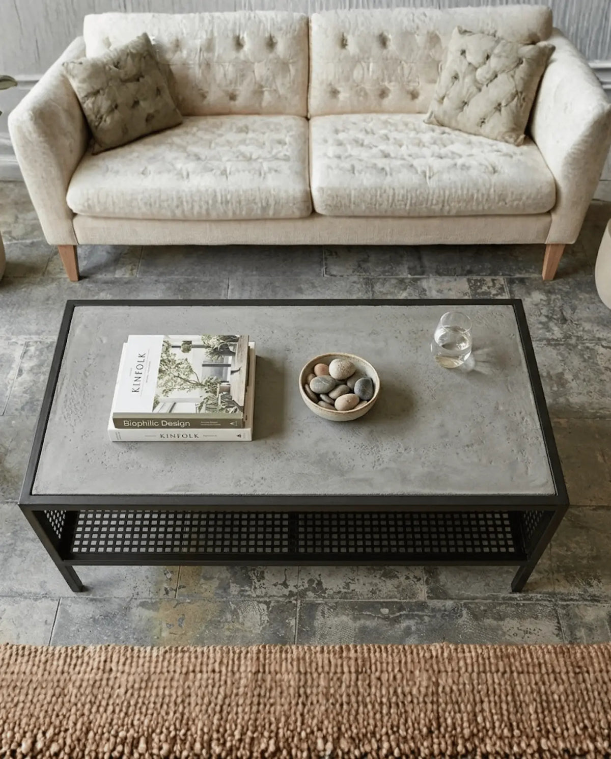 Mesa de centro ARM, madera y acero