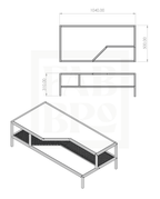 Mesa de centro ESS, pino y acero